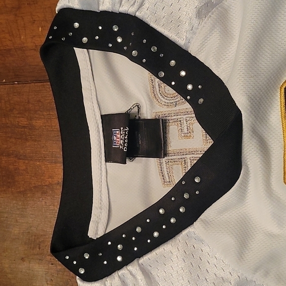 REEBOK NFL Embellished Drew Brees New Orleans Saints V-Neck Jersey Small - Picture 10 of 11